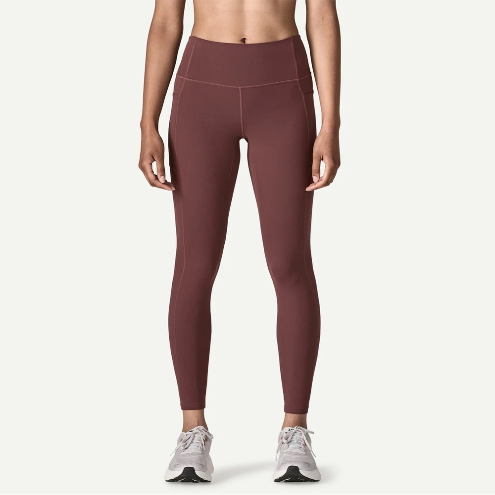 NWT Patagonia Women's Maipo 7/8 Stash Tights Birnt Orange/Rust Color Size M
